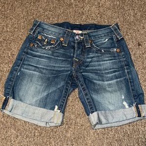 True Religion Denim Shorts Size 24